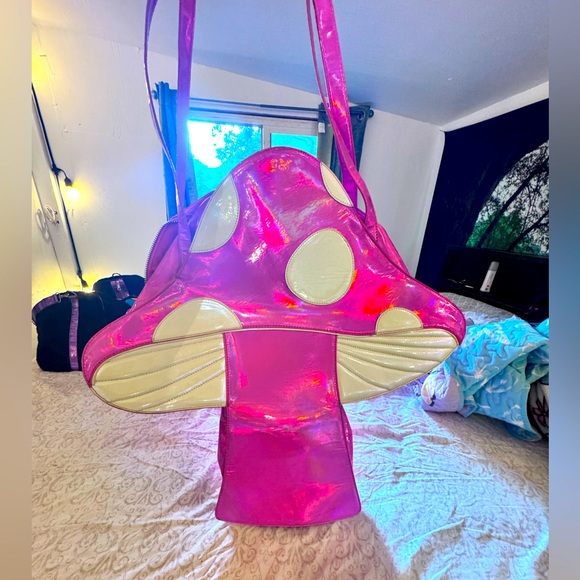 LOST IN WONDERLAND HOLOGRAPHIC TOTE BAG - Picture 1 of 6